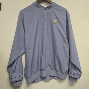 Zero Restriction Jacket‎ Womens Medium Blue Golf Pullover 1/4 Zip Wind Shirt USA